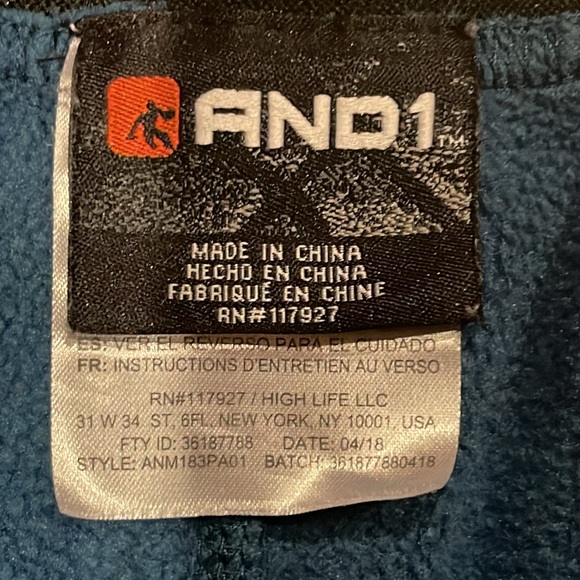 And1 Heather Teal Joggers with pockets - Picture 5 of 13